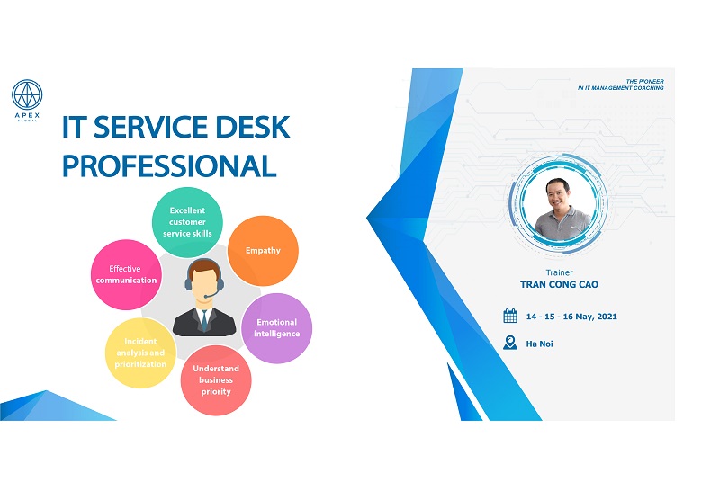 Chiêu sinh khoá đào tạo IT Service Desk Professional tháng 05/2021– Tp.HN