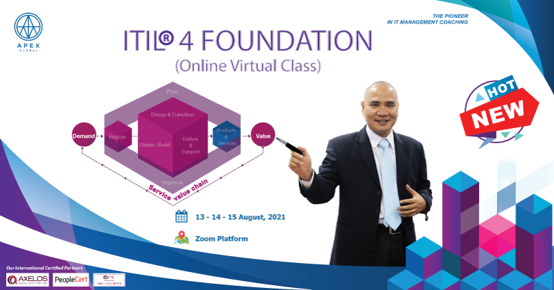 Khóa đào tạo ITIL 4 Foundation Online Virtual Class tháng 08/2021