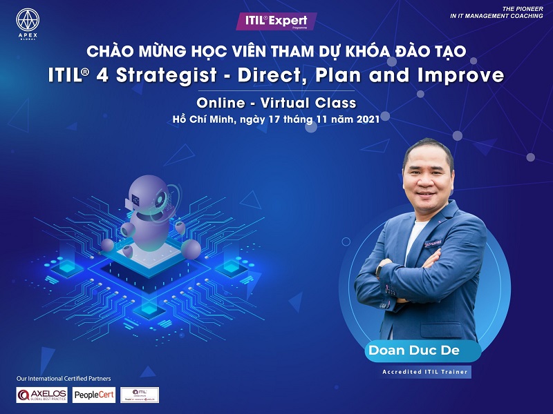 Khai giảng Khóa đào tạo ITIL 4 Strategist DPI online virtual class