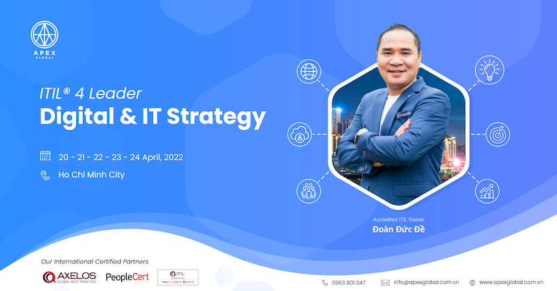 Chiêu sinh Khoá đào tạo ITIL 4 Leader Digital and IT Strategy 2022 tại Việt Nam