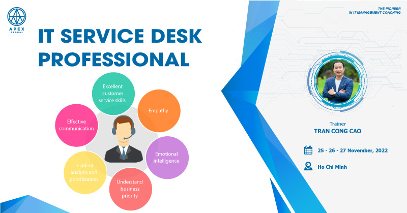 Chiêu sinh khoá đào tạo IT Service Desk Professional tháng 11/2022 tại Hồ Chí Minh