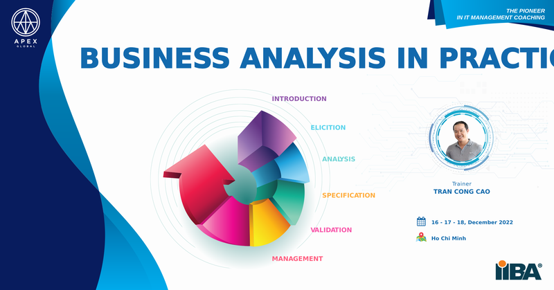 Chiêu sinh khoá đào tạo Business Analysis In Practice tháng 12 tại Hồ Chí Minh