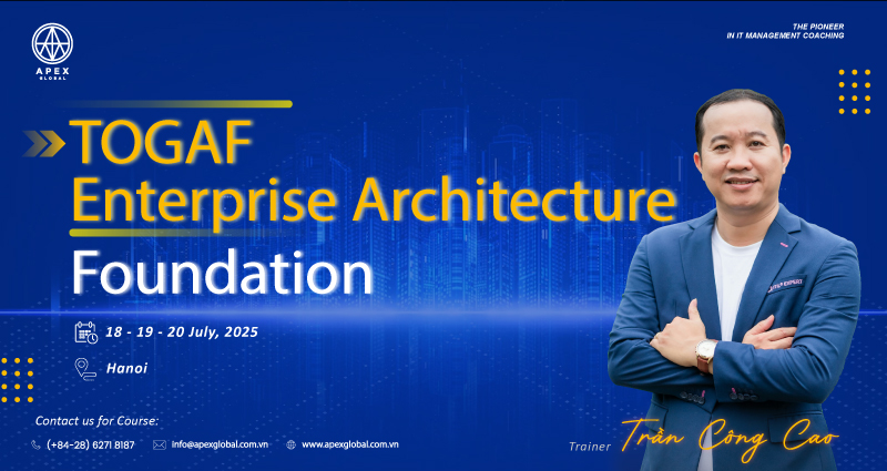 Đào tạo khóa TOGAF 10 Enterprise Architecture – Foundation tháng 07/2025 tại Hà Nội | Apex Global